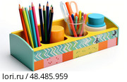 compartments desk organizer ai generated. Стоковое AI-изображение, AI-художник Vectorwin / Фотобанк Лори