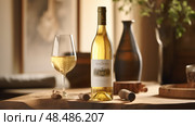 pinot white wine top ai generated. Стоковое AI-изображение, AI-художник Vectorwin / Фотобанк Лори