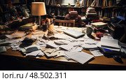 disarray messy table ai generated. Стоковое AI-изображение, AI-художник Vectorwin / Фотобанк Лори