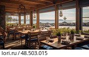 diners seafood wood ai generated. Стоковое AI-изображение, AI-художник Vectorwin / Фотобанк Лори