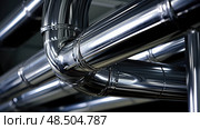 industrial metal conduit ai generated. Стоковое AI-изображение, AI-художник Vectorwin / Фотобанк Лори