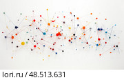 colorful network white background ai generated. Стоковое AI-изображение, AI-художник Vectorwin / Фотобанк Лори