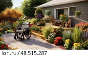 adaptable house wheelchair ai generated. Стоковое AI-изображение, AI-художник Vectorwin / Фотобанк Лори