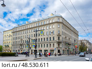 Доходный дом В. К.фон Анрепе - Доходный дом Д. Л. Парфенова. Улица Ленина, дом 11, Большой проспект ПС, 64-66, Полозова, 2. Санкт-Петербург. Редакционное фото, фотограф Ольга Визави / Фотобанк Лори