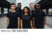 maching black t shirt mock ai generated. Стоковое AI-изображение, AI-художник Vectorwin / Фотобанк Лори