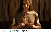 faith brown scapular ai generated. Стоковое AI-изображение, AI-художник Vectorwin / Фотобанк Лори