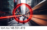 caution red circle line through it ai generated. Стоковое AI-изображение, AI-художник Vectorwin / Фотобанк Лори