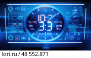 projection technology clock ai generated. Стоковое AI-изображение, AI-художник Vectorwin / Фотобанк Лори