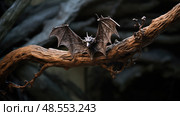 close bat tree ai generated. Стоковое AI-изображение, AI-художник Vectorwin / Фотобанк Лори