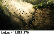 reclamation exploding wall ai generated. Стоковое AI-изображение, AI-художник Vectorwin / Фотобанк Лори