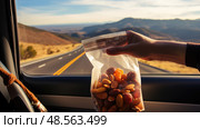 trip road snack ai generated. Стоковое AI-изображение, AI-художник Vectorwin / Фотобанк Лори
