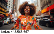 empowerment free black woman ai generated. Стоковое AI-изображение, AI-художник Vectorwin / Фотобанк Лори