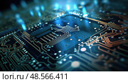 conductive thin line technology ai generated. Стоковое AI-изображение, AI-художник Vectorwin / Фотобанк Лори