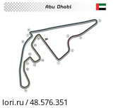 Abu Dhabi circuit for motorsport and autosport. Стоковая иллюстрация, иллюстратор Максим Гребешков / Фотобанк Лори
