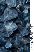 Textured Obsidian Shards: A Raw Mineral Assemblage for Print and Scientific Study. Стоковое AI-изображение, AI-художник Данила Большаков / Фотобанк Лори