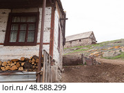 View of the village in Armenia in the spring. Tavush region. Стоковое фото, фотограф Evgenia Shevardina / Фотобанк Лори