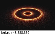 Abstract glowing circular pattern in dark background. Стоковое AI-видео, аниматор KATERINA AI / Фотобанк Лори