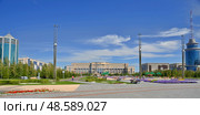 Water Green Boulevard in Astana. symbol of Kazakhstan (2011 год). Редакционное фото, фотограф Александр Карпенко / Фотобанк Лори