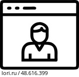 Иконка профиля пользователя на веб-сайте. Стоковое AI-изображение, AI-художник Ольга Невская / Фотобанк Лори