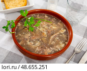 Bowl of homemade pork aspic, meat jelly. Стоковое фото, фотограф Яков Филимонов / Фотобанк Лори