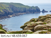 The view of Dr Syntax's Head at Land’s End. Cornwall. England. Great Britain (2009 год). Стоковое фото, фотограф Сергей Пристяжнюк (Serg Zastavkin) / Фотобанк Лори