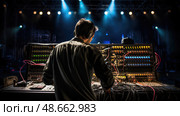 mixer sound equipment ai generated. Стоковое AI-изображение, AI-художник Vectorwin / Фотобанк Лори