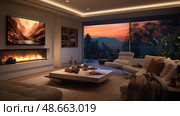 ambiance lighting control ai generated. Стоковое AI-изображение, AI-художник Vectorwin / Фотобанк Лори