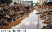 construction water runoff ai generated. Стоковое AI-изображение, AI-художник Vectorwin / Фотобанк Лори