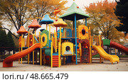 swings playground equipment ai generated. Стоковое AI-изображение, AI-художник Vectorwin / Фотобанк Лори