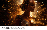 dazzling gold sparkles ai generated. Стоковое AI-изображение, AI-художник Vectorwin / Фотобанк Лори