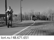 Аллея в парке "Сибирь-Арена" Редакционное фото, фотограф Станислав Подольский / Фотобанк Лори