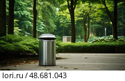 public metal container ai generated. Стоковое AI-изображение, AI-художник Vectorwin / Фотобанк Лори