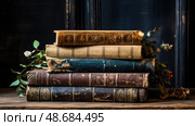 elegy book poetry ai generated. Стоковое AI-изображение, AI-художник Vectorwin / Фотобанк Лори