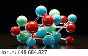 protons atomic model ai generated. Стоковое AI-изображение, AI-художник Vectorwin / Фотобанк Лори