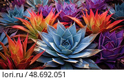 succulents xeriscape plants ai generated. Стоковое AI-изображение, AI-художник Vectorwin / Фотобанк Лори