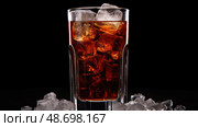 fizzy glass of coke ai generated. Стоковое AI-изображение, AI-художник Vectorwin / Фотобанк Лори