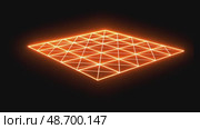 Abstract 3D grid pattern with glowing red lines on black background. Стоковое AI-видео, аниматор KATERINA AI / Фотобанк Лори