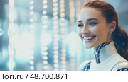 Portrait of a woman symbolically turning into virtual human, virtual character, or digital clone, using computer-generated from the real persona. AI artificial intelligence. Стоковое AI-видео, аниматор ALLA YURTAYEVA / Фотобанк Лори