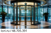 glass revolving doors ai generated. Стоковое AI-изображение, AI-художник Vectorwin / Фотобанк Лори
