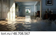 bathroom water leak in home ai generated. Стоковое AI-изображение, AI-художник Vectorwin / Фотобанк Лори