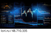 ch blue stock chart ai generated. Стоковое AI-изображение, AI-художник Vectorwin / Фотобанк Лори