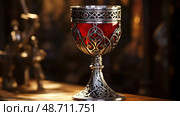 ritual communion wine ai generated. Стоковое AI-изображение, AI-художник Vectorwin / Фотобанк Лори