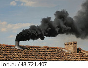 As the dark clouds of smoke billow from the Sistine Chapel, onlookers await the decision of the papal conclave, filled with anticipation and hope for new leadership in the Vatican Generative AI. Стоковое AI-изображение, AI-художник Юлия Петровская / Фотобанк Лори