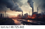 steam electricity power plant ai generated. Стоковое AI-изображение, AI-художник Vectorwin / Фотобанк Лори