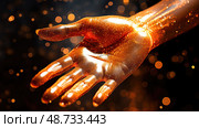 shimmer glitter orange ai generated. Стоковое AI-изображение, AI-художник Vectorwin / Фотобанк Лори