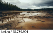 rain muddy water ai generated. Стоковое AI-изображение, AI-художник Vectorwin / Фотобанк Лори
