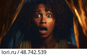 disbelief black woman surprised ai generated. Стоковое AI-изображение, AI-художник Vectorwin / Фотобанк Лори