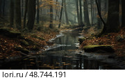 forest stagnant water ai generated. Стоковое AI-изображение, AI-художник Vectorwin / Фотобанк Лори