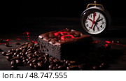 dessert black bean brownies ai generated. Стоковое AI-изображение, AI-художник Vectorwin / Фотобанк Лори