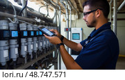 chlorination drinking water treatment plant ai generated. Стоковое AI-изображение, AI-художник Vectorwin / Фотобанк Лори